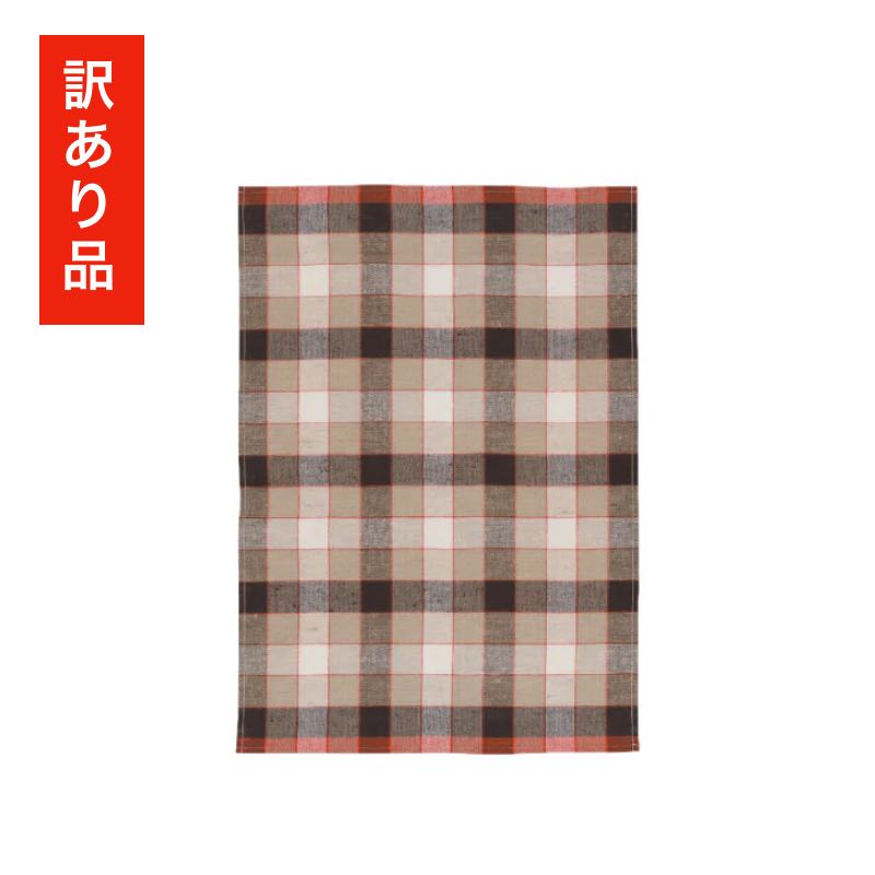 【訳あり品 30%OFF】 クラークト キッチンクロス ドレスデン チェックA レッド