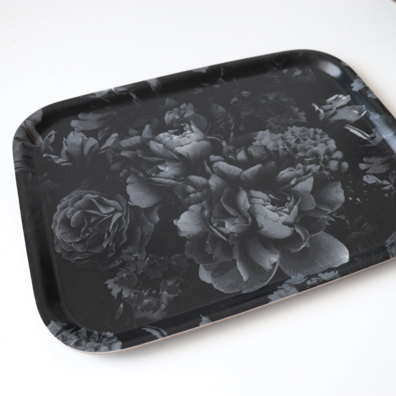 ary トレー  27×20 Black Flower