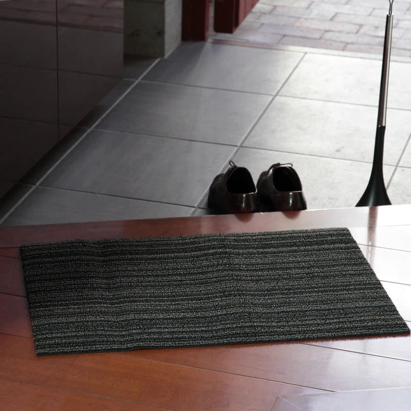 チルウィッチ 玄関マット Shag Skinny Stripe Door Mat Steel 46.0×71.0cm