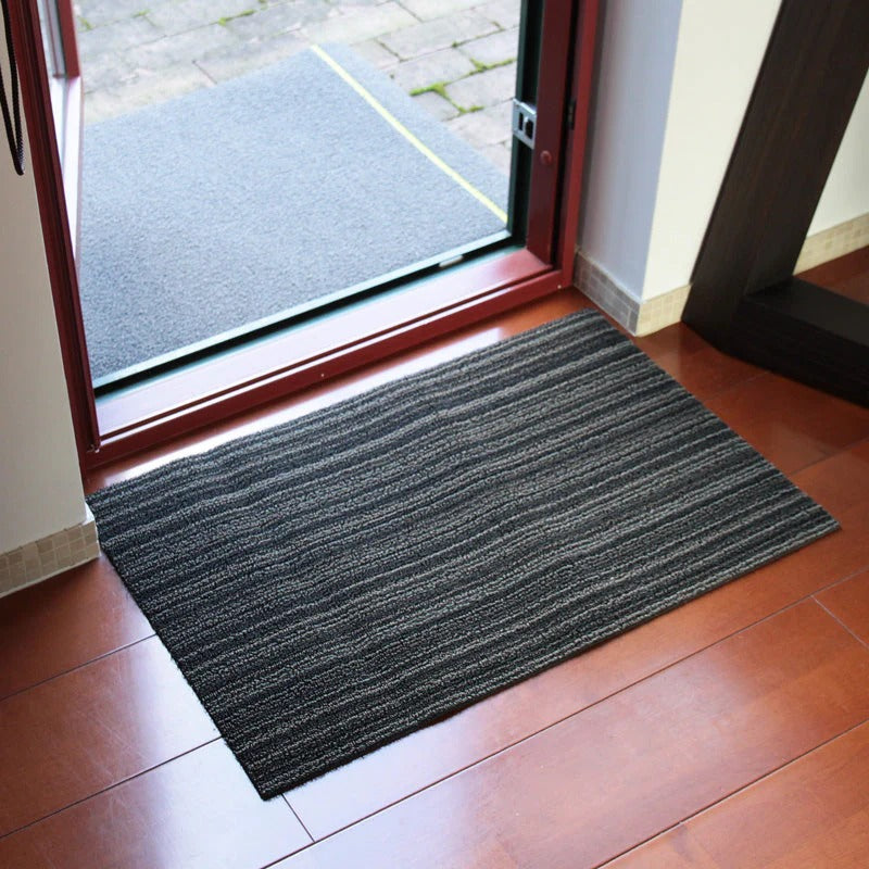 チルウィッチ 玄関マット Shag Skinny Stripe Door Mat Steel 46.0×71.0cm