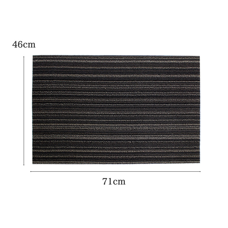 チルウィッチ 玄関マット Shag Skinny Stripe Door Mat Steel 46.0×71.0cm